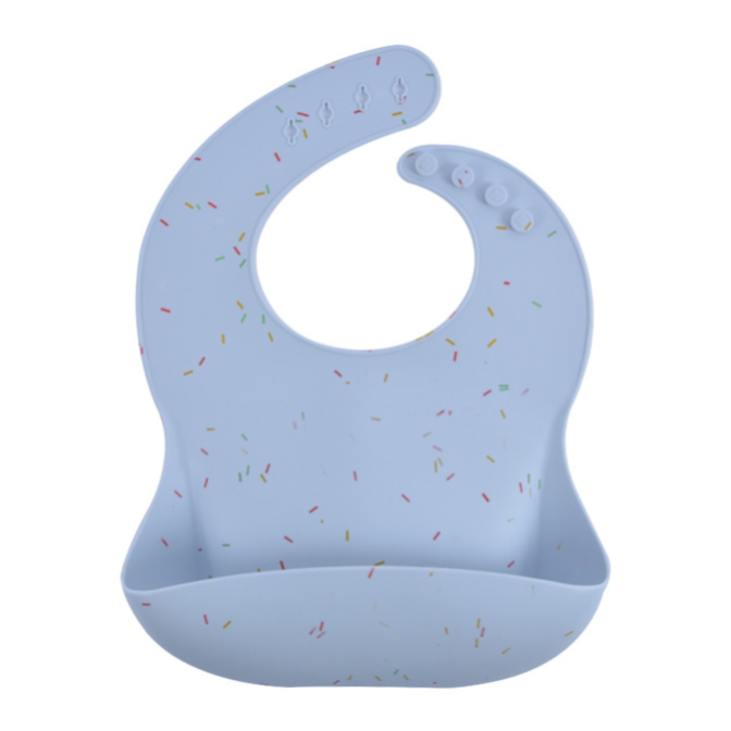 Slabbetje Creamy Blue Confetti