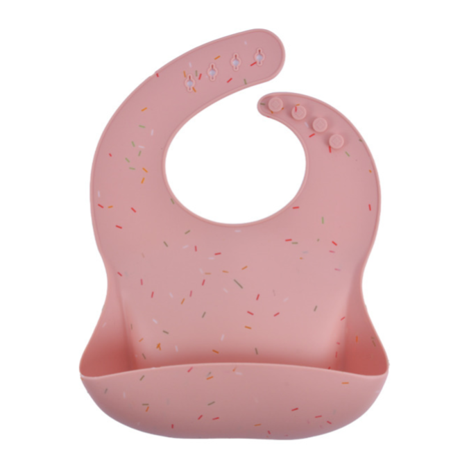 Slabbetje  Dusty Pink Confetti
